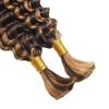 Braiding Hair Ubinica No Weft P4/27 Deep Wave Bulk Human Hair 2 Bundles Total 100g 24 Inch Deep Wave Bulk Braiding Hair for Boho Braids view 4