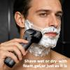 Men's Electric Shaver, Foil Shaver with Floating Blade, Wet and Dry Electric Shaver for Men with Pop Up Precision Trimmer, Type-C Rechargeable, Waterproof, Smart LED (Black) view 3