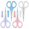 BOHUIZ 4Pcs Eyebrow Scissors, Curved Beauty Trimming Scissors for Eyebrow view 1