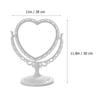 Alipis Double-Sided Cosmetic Mirror 2pcs Set Rotatable Tabletop Vanity Mirrors in Beige Heart Oval Shapes Desktop Makeup for Personal Care and Dressing Table Use view 2