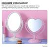 Alipis Double-Sided Cosmetic Mirror 2pcs Set Rotatable Tabletop Vanity Mirrors in Beige Heart Oval Shapes Desktop Makeup for Personal Care and Dressing Table Use view 3