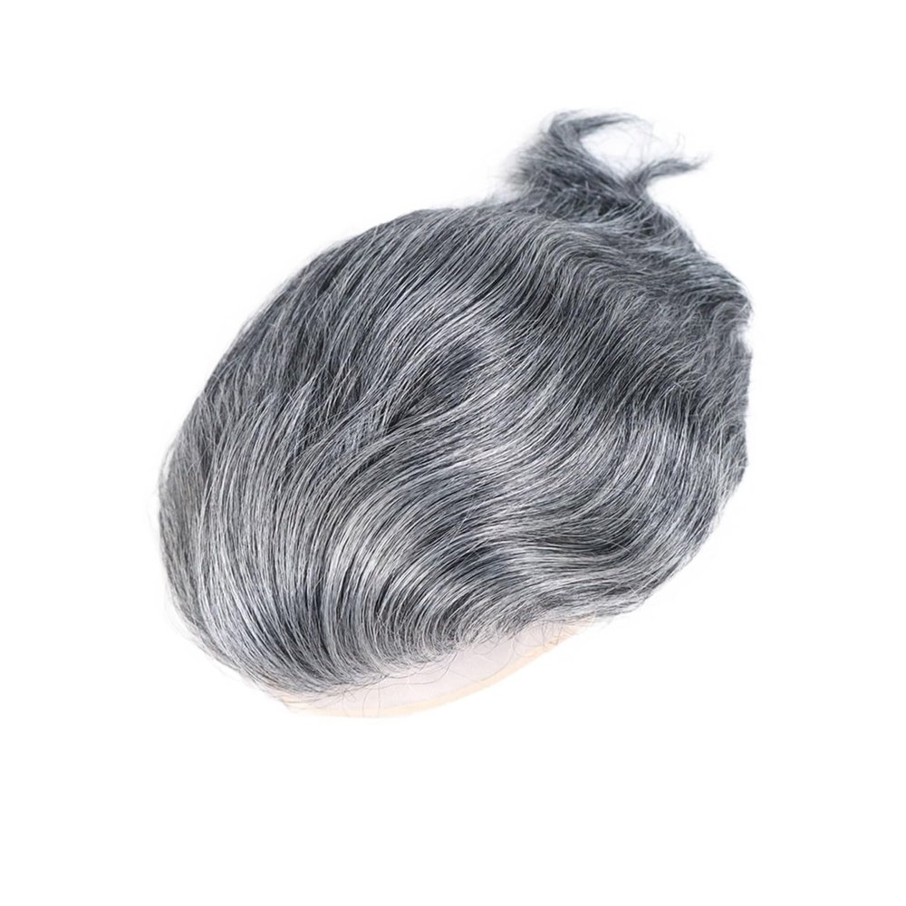 ZTHYSHXA Men's wig Men's Wig Human Hair Men Capillary Prosthesis Comfortable Replacement System Pieces