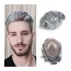 ZTHYSHXA Men's wig Men's Wig Human Hair Men Capillary Prosthesis Comfortable Replacement System Pieces view 3