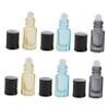 SAFIGLE 6pcs 3ml Glass Roller Bottles Essential Oil Refillable Perfume Sample Vials Leakproof for Travel Aromatherapy Subpackaging Random Color view 1
