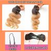 JYZ Hair Body Wave Mix 1B T27 Color Crochet Human Hair Pre-Separated Invisble Micro Loop Human Crochet Hair Extensions Seamless and Knotless Feather Crochet Human Hair 12" 200 Strands(4 Pack 240g) view 3