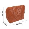 Pongnas Foldable Standing Makeup Bag for Travel with 2 Dividers Hard Base One Press Open Compact Cosmetic for Women Space Saving Nylon Toiletry Case in Brown view 3