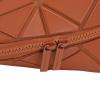 Pongnas Foldable Standing Makeup Bag for Travel with 2 Dividers Hard Base One Press Open Compact Cosmetic for Women Space Saving Nylon Toiletry Case in Brown view 4