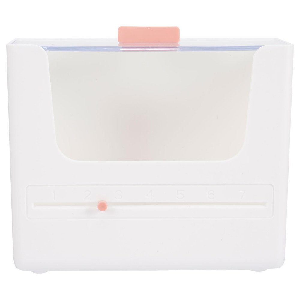 TINEASUR Cosmetic Storage Box with Lid, Dustproof Makeup Organizer for Vanity, Plastic Desktop Cabinet for Skincare and Jewelry Storage, White