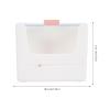 TINEASUR Cosmetic Storage Box with Lid, Dustproof Makeup Organizer for Vanity, Plastic Desktop Cabinet for Skincare and Jewelry Storage, White view 2