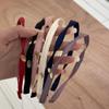 Retro spiral headband design sense pressure hair wash face versatile temperament (dark blue) view 4