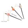 Zerodeko 3 Pcs Cherry Flower Hair Stick Set with Pearl Tassels Chinese and Japanese Hair Chopsticks for Women for Weddings and Daily Styling view 2