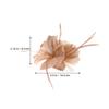 Ciieeo 2pcs Nude Pink Plume Hair Clips for Women Small Vintage Boho Hair Barrettes with Linen Texture for Weddings Dance Parties view 2