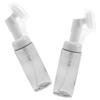 Healvian Portable Foaming Soap Dispenser Bottles 2pcs 60ml Pet Travel Size Pump Containers for Face Wash Body Wash with Brush Head for Skincare Toiletries view 1
