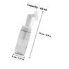 Healvian Portable Foaming Soap Dispenser Bottles 2pcs 60ml Pet Travel Size Pump Containers for Face Wash Body Wash with Brush Head for Skincare Toiletries view 2