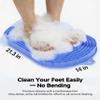 Shower Foot Scrubber Mat 21.3" x 14", Extra Large Silicone Foot Cleaner view 2