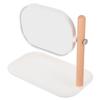 VICASKY Oval Swivel Vanity Mirror with Storage Tray Compact Oval Desktop Makeup Mirror for Bedroom and Office for Daily and Professional Use view 1