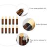 NULYLU 10pcs 10ml Frosted Brown Thick Glass Roller Bottles with Steel Ball and Wood Lid Essential Oil Liquid Dispenser Travel Refillable Containers view 3