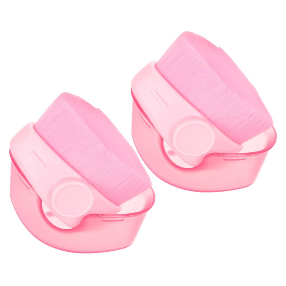 Didiseaon 2pcs Portable Powder Foundation Brush with Protective Cover, Oval Shape High-density Makeup Brushes for Liquid and Loose Powder, Travel-friendly Concealer Applicator for Women
