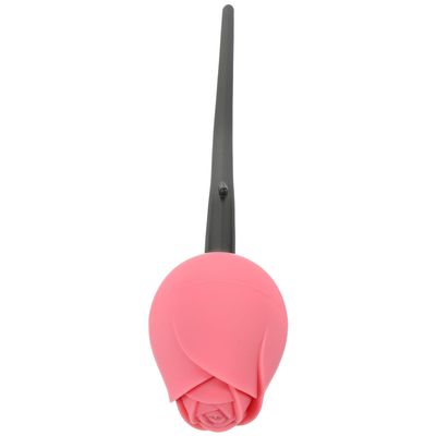 CLISPEED Rose Foundation Brush with Lid, Soft Bristles Seamless Face Makeup Brush for Women, Portable Beauty Tool for Liquid and Powder Foundation Application