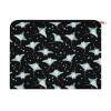 FOSKERV Travel Makeup Bag, Large Capacity Cosmetic Bags Washable, Women's Reusable Beauty Toiletry Pouch for Travel, Daily Use, Cute Stingrays Sea Animals Blue Stingray view 1