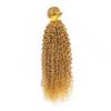 Xddnamei 1 Bundle Human Hair 28 Inch Jerry Curly Wave Human Hair Single Bundle 100g/Pc Honey Blonde 27 Unprocessed Brazilian Virgin Quick Weave Hair Bundle for Black Women view 3