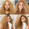 Xddnamei 1 Bundle Human Hair 28 Inch Jerry Curly Wave Human Hair Single Bundle 100g/Pc Honey Blonde 27 Unprocessed Brazilian Virgin Quick Weave Hair Bundle for Black Women view 4