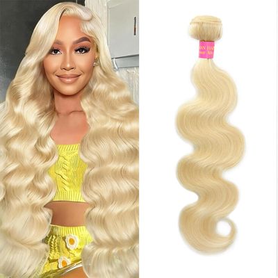 24 Inch 613 Bundles Blonde Bundles Human Hair 613 Body Wave Bundles 100% Unprocessed 14A Grade Brazilian Virgin Hair Bundles 1 Bundle Human Hair 613 Blonde Bundle