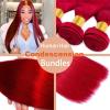 Condescension 1 Bundle Human Hair 28 Inch Straight Wave Human Hair Single Bundle 100g/Pc Pure Sliver Red Unprocessed Brazilian Virgin Quick Weave Hair Bundle for Black Women view 4