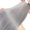 Xddnamei 300g Human Hair Bundles Sliver Grey Straight Wave Bundles Human Hair 22 24 26 inch Inch 12A Unprocessed Brazilian Sewn In Quick Weave for Black Women view 4
