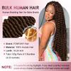 FONFUNY Human Braiding Hair for Boho Braids 120g Deep Wave Boho Bulk Human Hair for Braiding Knotless 12A Curly Wet and Wavy Bohemian Braids No Weft 3 Bundles/Pack Chocolate Brown 20 In view 3