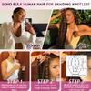 FONFUNY Human Braiding Hair for Boho Braids 120g Deep Wave Boho Bulk Human Hair for Braiding Knotless 12A Curly Wet and Wavy Bohemian Braids No Weft 3 Bundles/Pack Chocolate Brown 20 In view 4