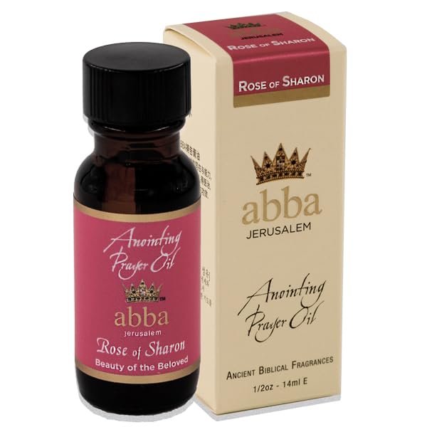 ABBA Oil Rose of Sharon 1/2oz Bottle Anointing Prayer Oil in Gift Box - ABBA Jerusalem (.50 oz)