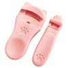 LOORGVEL Asian Eyelash Curler for Asian Eyes 2pcs Portable Peach Pink Eyelash Curlers Lash Applicator Tool for Beginners Curl Makeup Accessory view 1