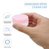 SOIMISS 100pcs Pink 10g Capacity Plastic Cosmetic Cream Jars with Lids Portable Travel Storage Containers for Makeup and Skincare Samples view 3