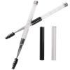 GALPADA 2pcs Eyelash Brush Applicator Set with Spiral Fiber Lash Wands, White and Dark Lash Applicators for Eyelash Extension Makeup and Professional Beauty Use view 1