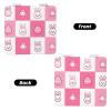 ZEYARUIBO Cute Pink Easter Plaid Rabbit Egg Portable Pocket Makeup Mirror Square Travel Two-Sided Makeups Mirrors view 2