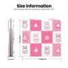 ZEYARUIBO Cute Pink Easter Plaid Rabbit Egg Portable Pocket Makeup Mirror Square Travel Two-Sided Makeups Mirrors view 3