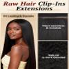 TRIIPPY Clip in Hair Extensions, 110g 6Pcs seamless Yaki Straight Hair Extension Clip Ins,100% Real Raw Cambodian Human Hair,Triple The Lifespan Over Regular Virgin Hair(18 Inch,Natural Color) view 3