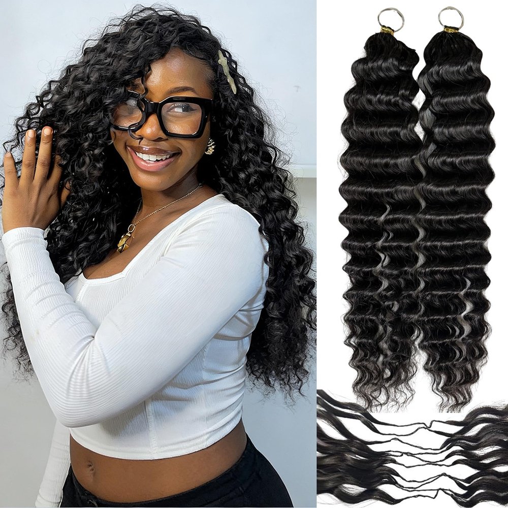 18Inch Invisible Knots Feather Crochet Human Hair for Black Women