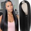 U Part Human Hair Wig Straight Wigs Human Hair 18inch Brazilian Human Hair Wigs for Black Women U Part Wig No Leave out No Sew in NO Glue 180% Density Natural Color 20inch view 1