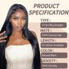 U Part Human Hair Wig Straight Wigs Human Hair 18inch Brazilian Human Hair Wigs for Black Women U Part Wig No Leave out No Sew in NO Glue 180% Density Natural Color 20inch view 2