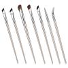 7Pcs Eyeliner Brushes Fine Point Eyeliner Tool Eyebrow Tint Brush Thin Brow Brushes Small Nose Contour Brush Tool for Eye Makeup Nose Contouring, Gold view 1