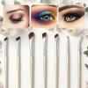 7Pcs Eyeliner Brushes Fine Point Eyeliner Tool Eyebrow Tint Brush Thin Brow Brushes Small Nose Contour Brush Tool for Eye Makeup Nose Contouring, Gold view 3