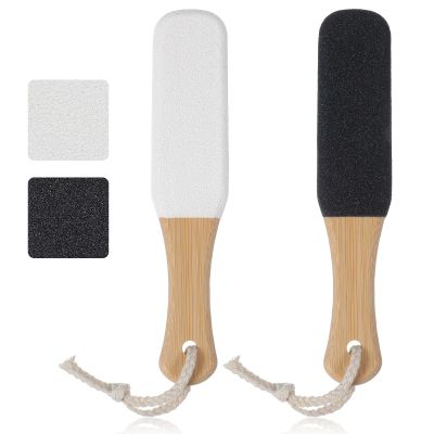 2PCS Foot Pumice Stone for Feet with Handle, Feet Scrubber Dead Skin, Foot Callus Remover, Foot File for Dry Rough and Cracked Heels