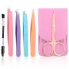 6PCS Mini Tweezers Set for Women Travel Tweezers Kit with Small Precision Tweezer for Facial Hair Tiny Eyebrow Tweezer for Women Grooming view 1