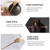2 Pcs Vintage Pearl Hair Chopsticks Hair Bun Stick Hairpin for Women Traditional Chinese for Updo Styling Style view 3