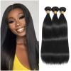 1B Black Straight Human Hair Bundles 18 20 22 Inch Brazilian view 1