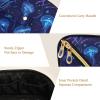 OSYWENRY Jellyfish Flowing Ribbons Large Capacity Makeup Bag for Women Girls, Travel Cosmetic Organizer with Divider & Handle, Portable Toiletry Bag view 4