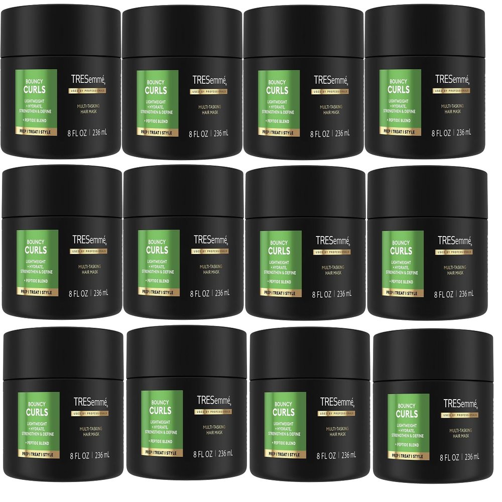 TRESemm Multi-Tasking Hair Mask and Bouncy Curls Mousse with 24H Control & Definition Bundle Pack (Pack of 12)