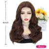 Niceone Hair Brown Wavy Wig for Women, 18 Inch Middle Part Synthetic Wig view 2